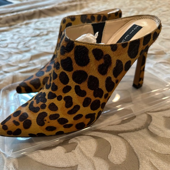 Steven by Steve Madden leopard fur mules; size 8.5; brand new - Picture 6 of 8